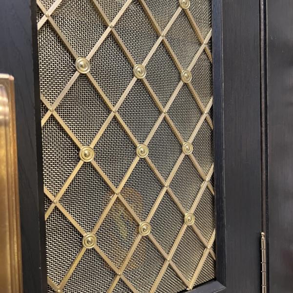 Opening Area 49% Stainless Steel Woven Wire Mesh Grille For Cabinet Decoration