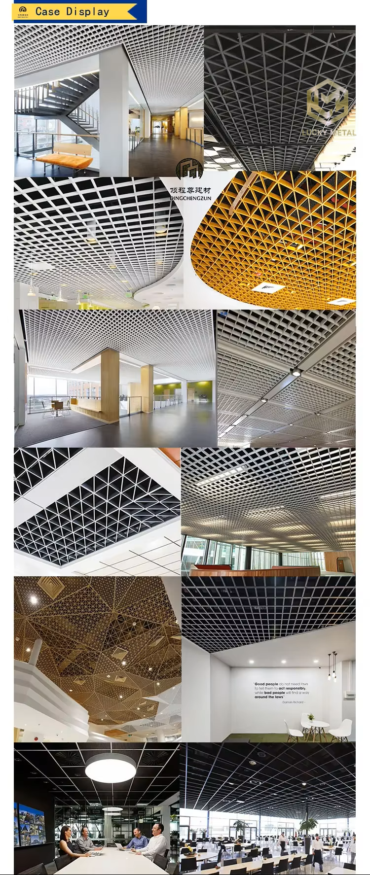 Class A1 Fire Resistant Sound Absorbing Aluminium Ceiling with Customizable Colors for Suspended Ceiling System