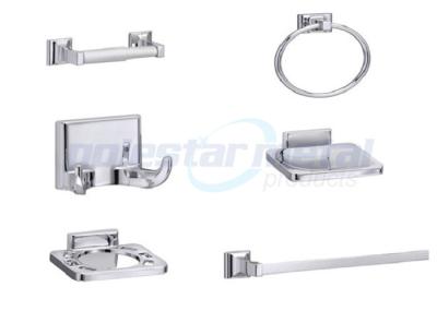 Os acessórios do hardware do banheiro do ISO, 6 PCes lustraram o grupo do hardware do banho de cromo