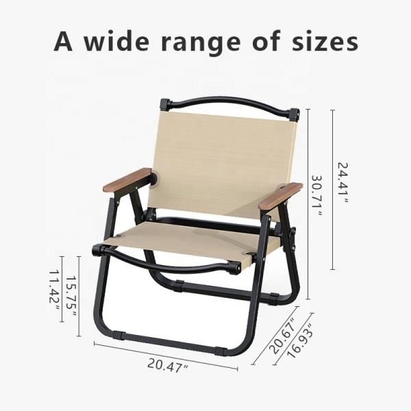 iNature Aluminum Camping Chair 150kg Capacity Foldable Oxford Fabric