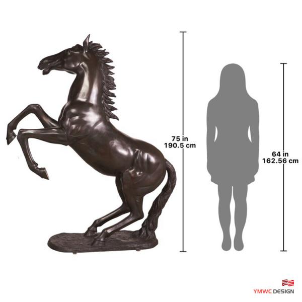 Customer Logo Custom Life-Size Bronze Horse Sculpture for Metal Animal Statues