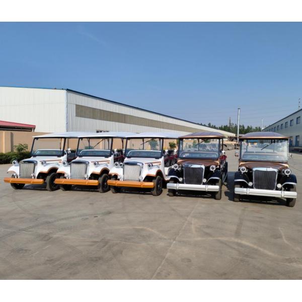 best Black Electric Classic Car 14 Seats Vintage Cart Sightseeing Seats 4kw 72v