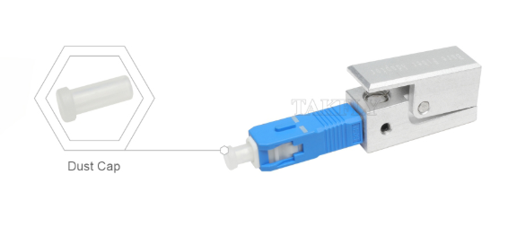 SC Square Type Bare Fiber Adapter – Epoxy‑Free, Reusable, Low Insertion Loss, for Optical Fiber Testing & Measurement Applications