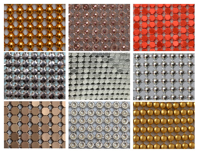 ткани Sequin металла 4mm сплетенное Dia плакирование раздела оформления алюминиевой Antiwear