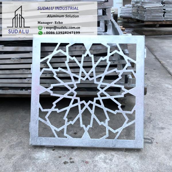 SUDALU Aluminum Perforated Decorative Panel Flower Pattern Aluminum Laser Cutting Sheets for Curtain Wall