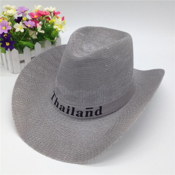 Summer hat men's western big cowboy hat knitted hat advertising hat hood 58cm logo customized