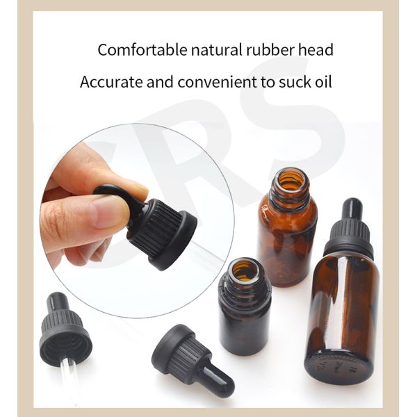 Glass Bottle with Tamper Evident Cap Amber Glass Dropper Bottle with Tamper Evident Cap Dropper Bottle for Essential Oil