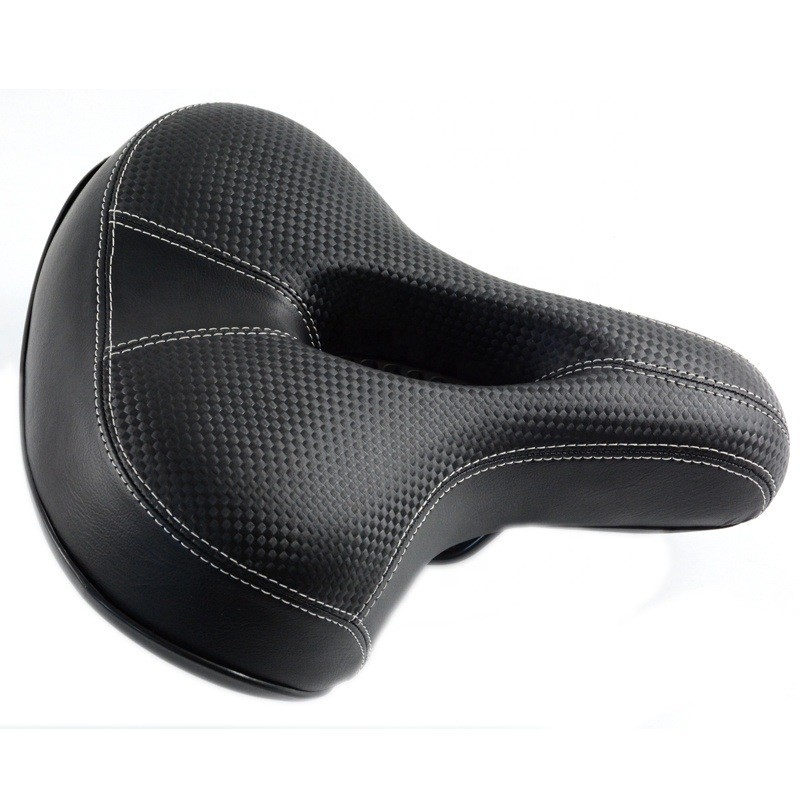 Outdoor Soft Wide Bicycle Saddle for Cycling Comfortable PU Leather Mountain Bike Seat