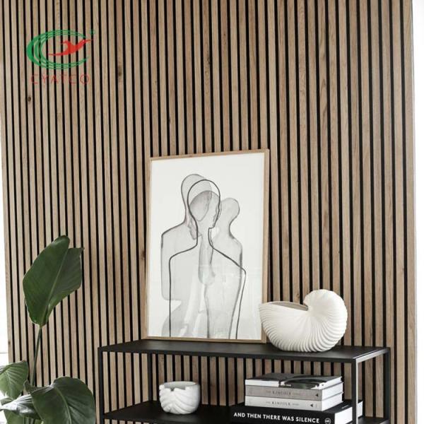 Soundproof Acoustic Wood Wall Panel Heat Insulated 2400x600mm