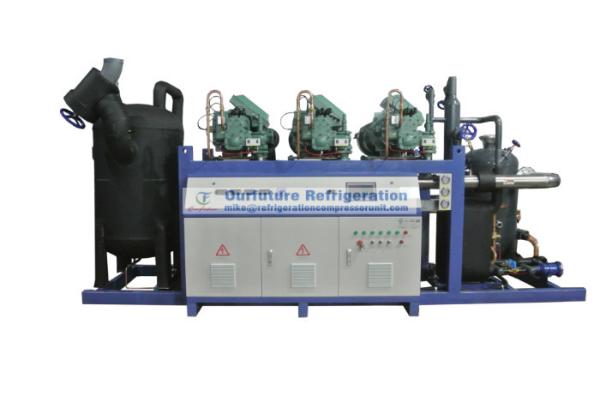 Unité de compresseur de réfrigération avec le compresseur de Bitzer pour le congélateur à air forcé de volaille, réfrigérant R404a
