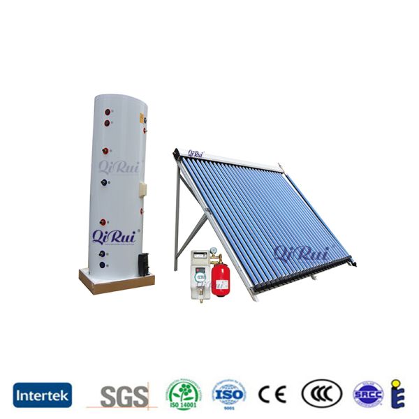 100L-2000L Seperated High Pressure Solar Hot Water Heater Heating System with Heat Pipe Vacuum Tube Solar Collector and Pump Station