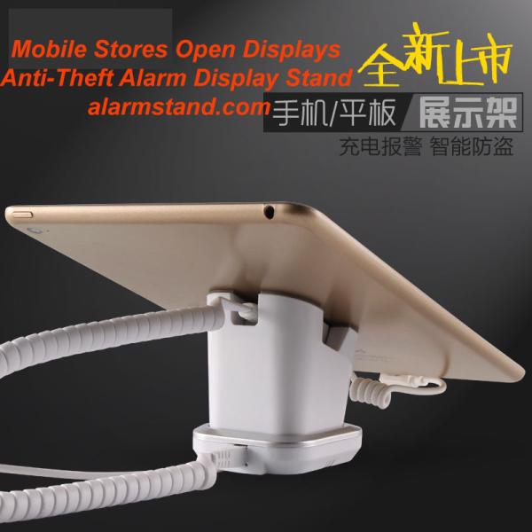 COMER Powerful tablet counter display charging and alarm sensor stand, anti-theft devices for accessories stores