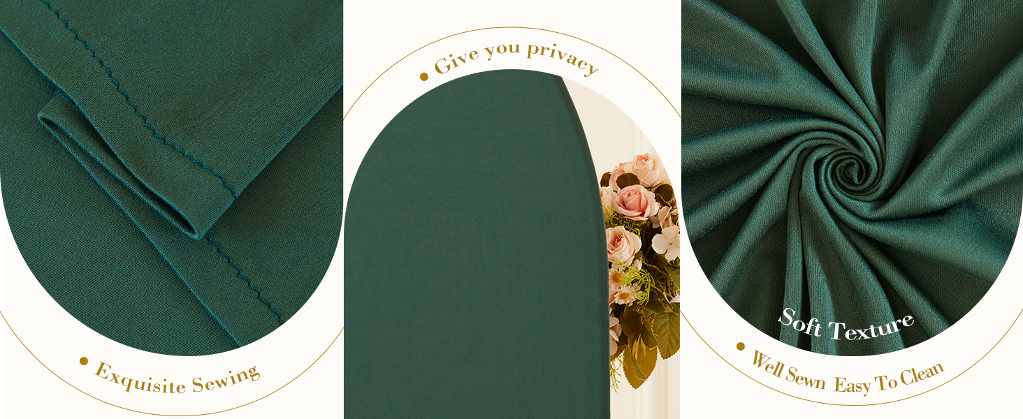 3 Piece Hunter Green Arch Covers ,Spandex Arch Backdrop Cover for Wedding、 Baby Shower 、Birthday Party 