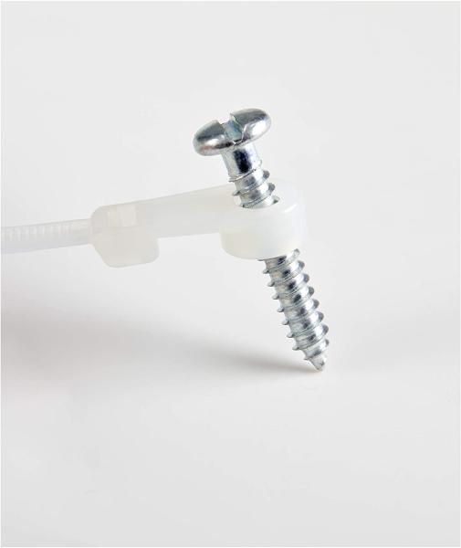 100 Pack 8 Inch Screw Hole Zip Ties Network Screw Down Zip Ties ROHS Approved