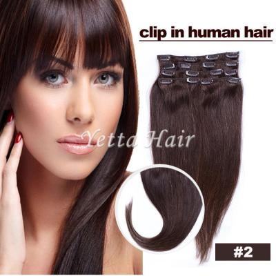 O delicado liso ligou pre extensões do cabelo da tintura do mergulho/cabelo do Virgin Brown escuro