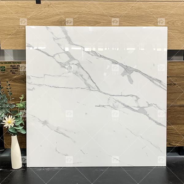 600x600mm High Glossy Polished Glazed Tile For Floor Standard White Marble Porcelain Tiles