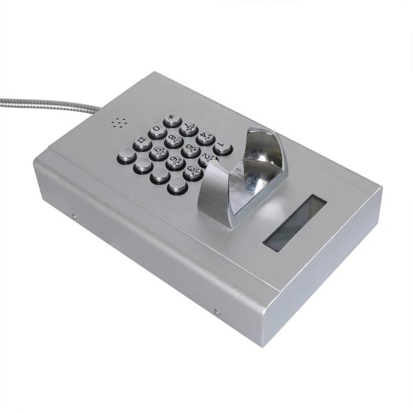 DC12V POE VoIP Prison Vandal Proof Telephone SIP GSM LCD Display