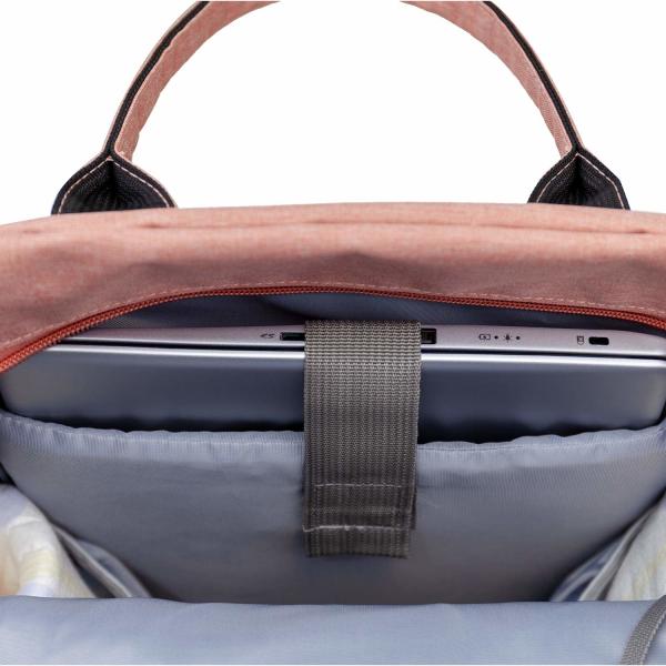 Canvas Mummy Diaper Bag / Baby Travel Changing Bag With Laptop Pocket USB Charging Port