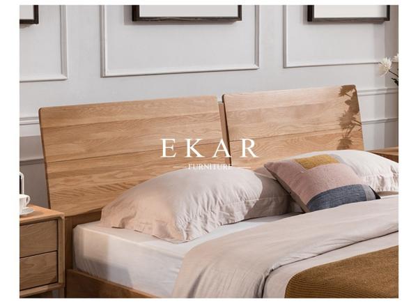 Modern Simple Solid Oak Wood Bed Designer Furniture