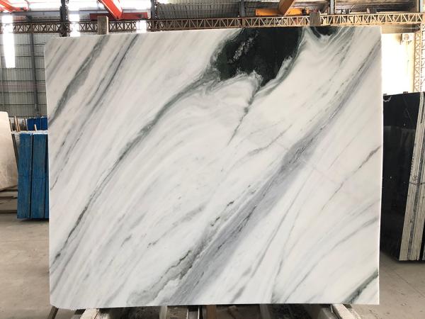 China Panda White Flooring Counter Kitchen Marble Stone Slab Black Wave Natural Stone