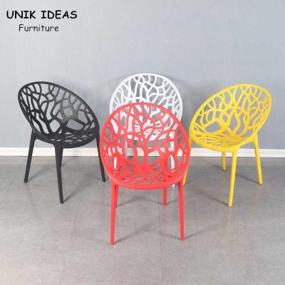 A sala de jantar empilhável plástica dos PP preside o jardim moderno 45x48x80cm do lazer