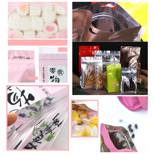 Eco Friendly Chips Snack Heat Seal Pouch with Gravure Printing and Sealing Handle