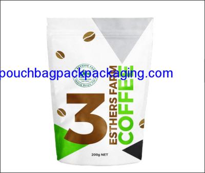 Stand up pouch, zip lock, zipper doypack, sand up bag for coffee 200g 100g