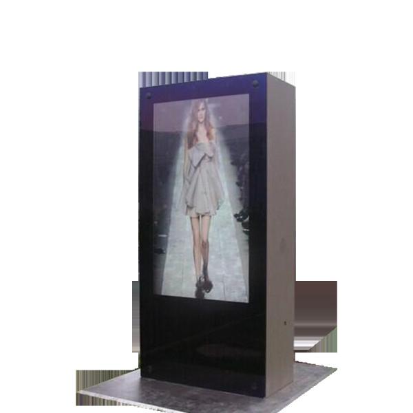 Assoalho de 55 polegadas que está o jogador exterior da propaganda da exposição 1200nits lcd do totem de IP65 LCD
