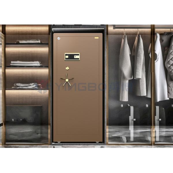 Solid Steel Brown Jewelry Safe Biometric Fingerprint Lock H1500mm Luxury Watch Safes