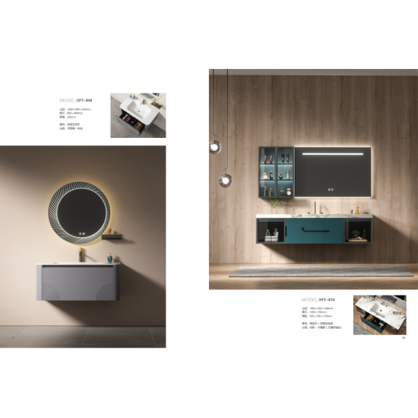 Modern Stainless Steel Bathroom Vanity Cabinet  For Commercial Projects