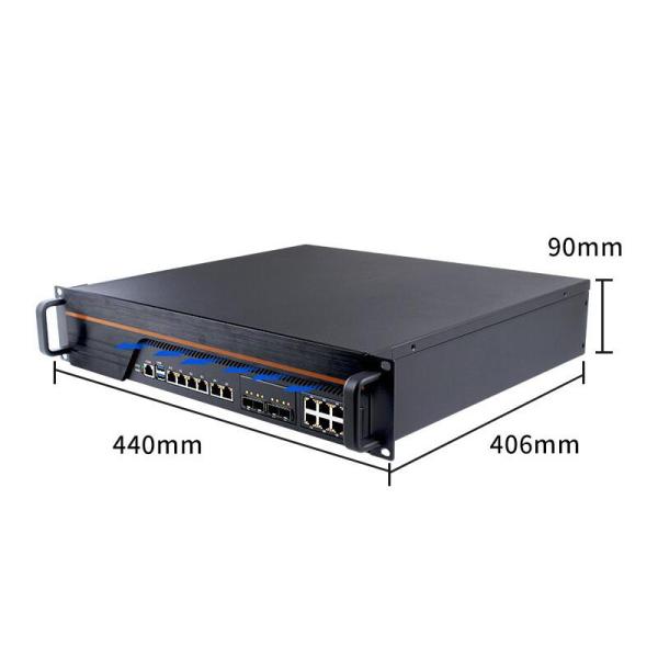 2U rackmount 14 LAN  4 10g SFP fiber optical ports Intel®C236 firewall PC appliance soft router