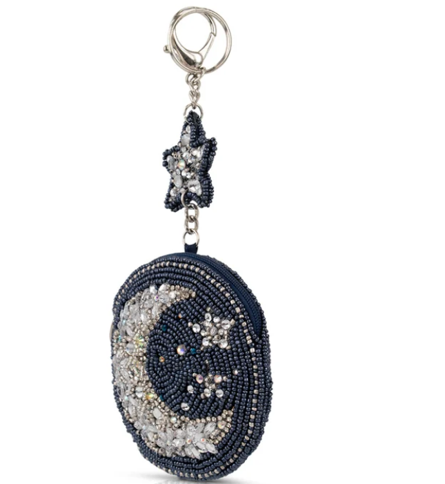 Starry Night Coin Purse Coin Purse Key ring and easy open trigger hook Beaded coin small bags