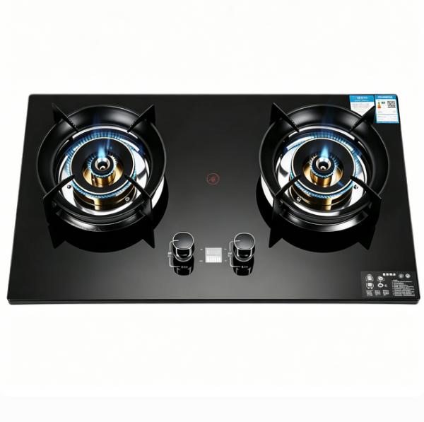 Built In Installation Tempered Glass Surface Gas Cooker Stove 2 Burner OEM ODM Factory