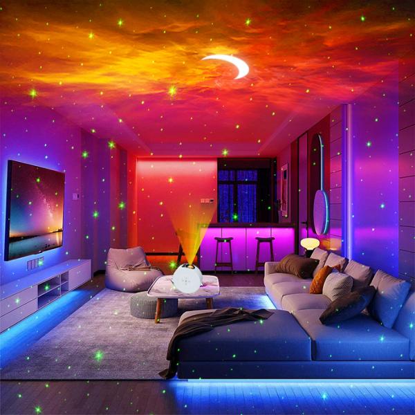Rotating Star Moon Ceiling Light Projector Lamp Multipurpose