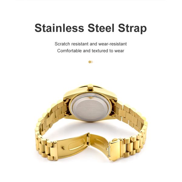 Waterproof Men's Quartz Watch With Butterfly Clasp