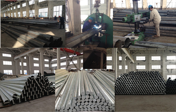 69KV 30FT 35FT восьмиугольное гальванизированное стальное Поляк для предела текучести минуты Mpa распределения 345