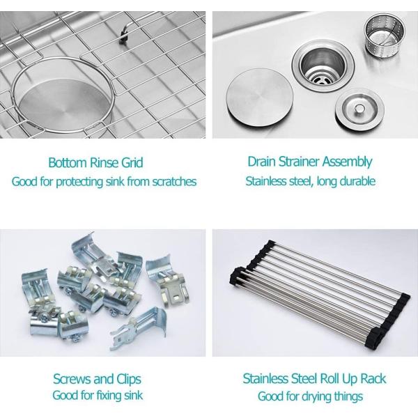 18 кухонная раковина нержавеющей стали раковины 304 Undermount датчика с доской стока