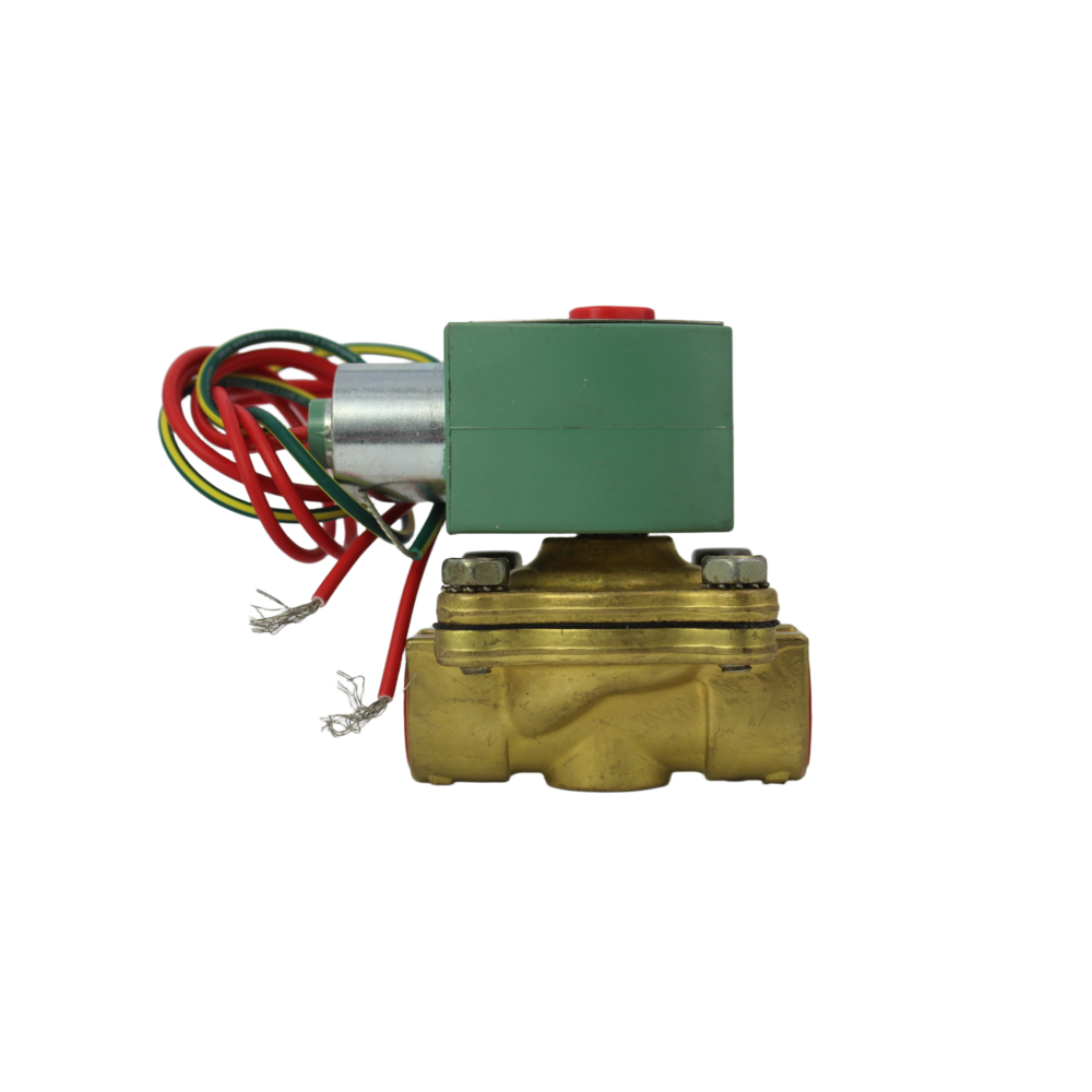 ASCO 8210G094 2/2 Way Normally Closed Pilot Operated Solenoid Valve 1/2 Inch NPT Brass Body NBR Seal High Flow Control Valve For Air Water Inert Gas Industrial Automation Equipment