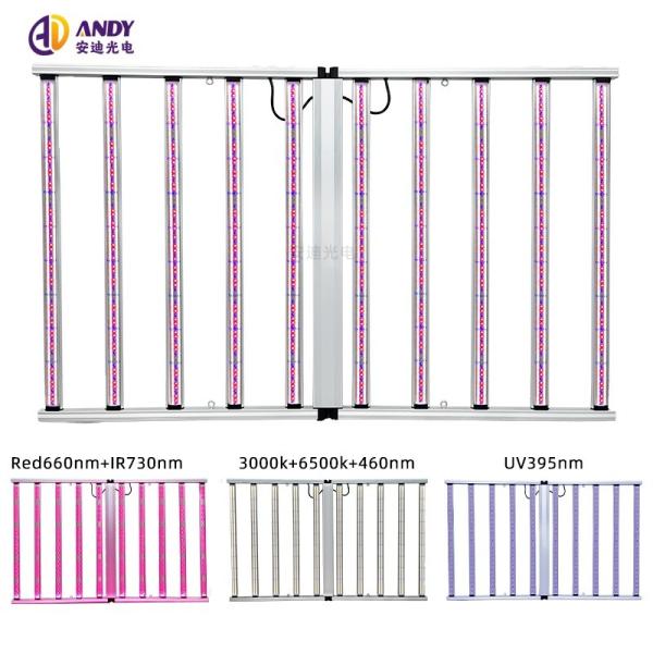 Three Way Dimmable LED Grow Light 10 Bar 1100W Full Spectrum LED Plant Grow Light