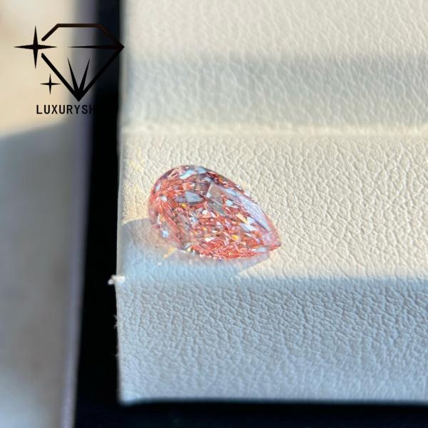 LuxuryShine 1-15CT Fancy pink Pear cut Lab Grown Diamond VVS-VS Loose Diamonds & Wedding Jewelry & Customized jewelry 