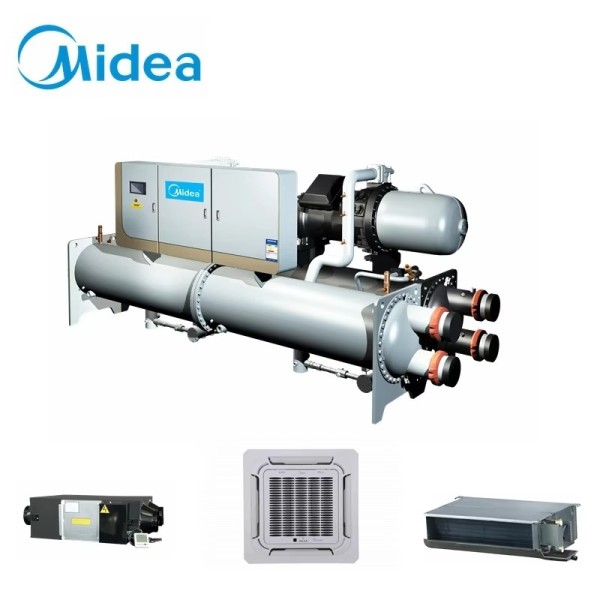Maglev Water Cooled Centrifugal Chiller Midea MagBoost 230-3,000 RT Oil-Free Technology Oil-Free Magnetic Bearing Centrifugal Chiller 70 dBA 5Year Compressor Warranty