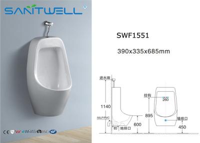 High Temperature Wall Mounted Urinal Toilet Bowl For Male 390*335*685 mm
