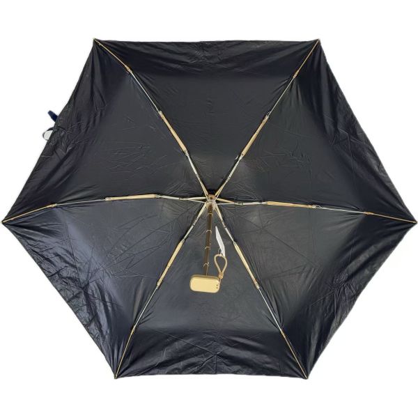 Classic Windproof 5-Fold Manual Umbrella, Black Coated Canopy, Business Gift with Custom Printing