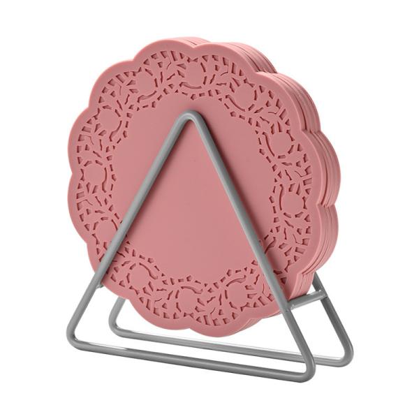 Силиконовые подставки для напитков с держателем Подставки для стаканов для напитков Силиконовые коврики для ковров Термостойкие чайные коврики Подарки для гостей