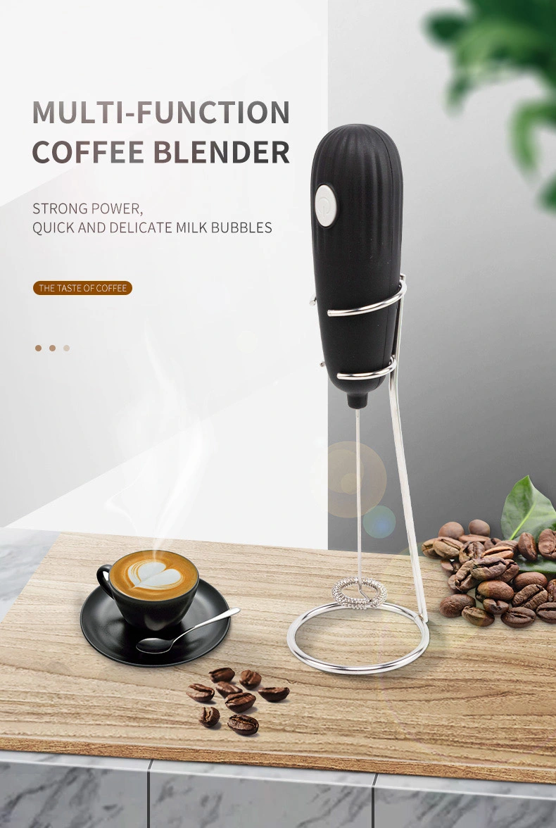 Mezcladora de café Espuma de leche de mano con cabeza de batido de acero inoxidable