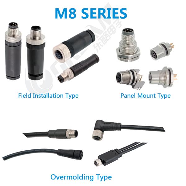 M12 5Pin Male Female Socket Panel Aviation Wire Connector Industrial Circular Connector Outdoor Waterproof IP67