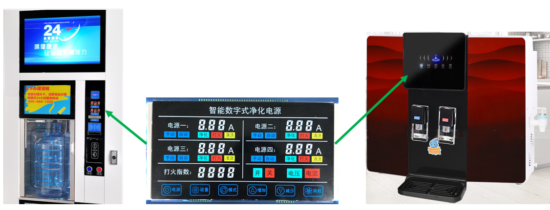 Дисплей Lcd размера промышленного модуля LCD этапа дисплея 7 VA LCD изготовленный на заказ для умной системы очищения цифров