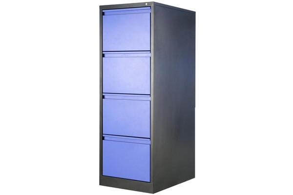 4 armários de arquivo vertical Lockable coloridos modernos do metal das gavetas para o arquivo de suspensão do tamanho ofício