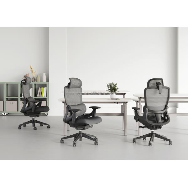 Adjustable High Back Full Mesh Executive Office Chair with Aluminum Foot and Fabric