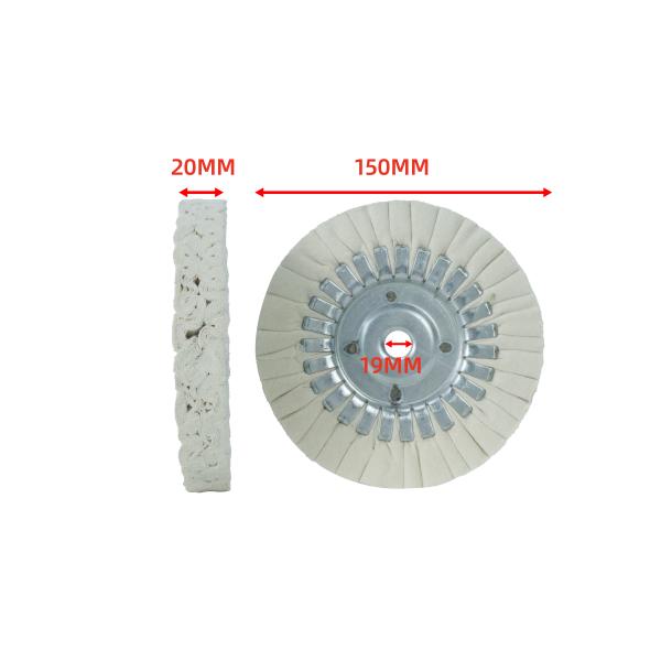 Хлопковый полировальный круг 150X19X20мм для кромкооблицовочного станка SCM CEHISA, полировка хлопковым кругом